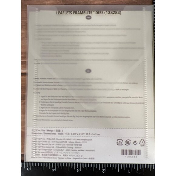 HTF RARE VINTAGE Stampin Up! Sizzix Leaflets Framelits Dies Set 138283 - Picture 2 of 4